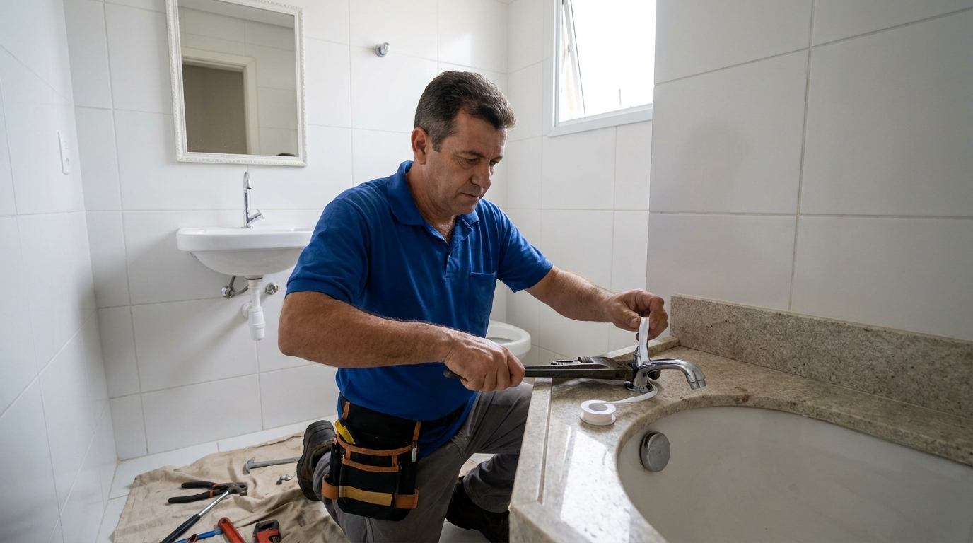 Instalação de torneira de cozinha em Petrolina‑PE
